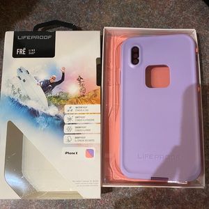 Iphone X Lifeproof Purple Case